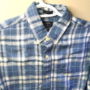 J. Crew Linen Men's Slim Long Sleeved Shirt